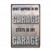 Vintage Garage Lady Tin Sign Bar Pub Cafe Store Home Wall Decor Metal Poster    253658947496