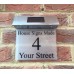 MODERN HOUSE SIGN PLAQUE DOOR NUMBER STREET GLASS EFFECT ACRYLIC HOUSE NAME   152513391993