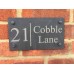 Rustic Slate House Gate Sign Plaque Door Number Personalised Name Plate MODERN   263710434808