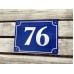 French blue & white style metal door house gate ANY NUMBER 0-999 sign plaque    232259350772