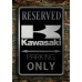 Kawasaki Parking Only Sign Man Cave, Workshop or Garage Decor   282650079206