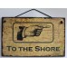 To The Shore Beach Signs Directional Left Right Pointing Vacation Home Sea Hand   183328885771