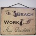 To The Shore Beach Signs Directional Left Right Pointing Vacation Home Sea Hand   183328885771