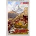 Poster Print Wall Art entitled Swiss Alps, Zermatt, Matterhorn, Vintage Poster,   152010284147