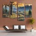 Home Decor HD Print art painting on canvas, deer around the river 4pc -Unframed   262715675424