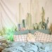 57“x57" Cactus Desert Plant Tapestry Wall Hanging Living Room Dorm Home Decor ♫   123312072522