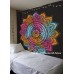 Indian Mandala Tapestry Hippie Wall Hanging Black & White Queen Bedspread Decor   222712714726