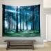 Wall26 - Blue Forest on a Misty Day - Fabric Tapestry, Home Decor - 51x60 inches   113200586336