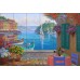 Ceramic Tile Mural Backsplash Senkarik Portofino Mediterranean Seascape MSA144   112349364604