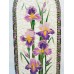 BEARDED IRIS Mosaic Wall Art Original Handmade Ceramic Stoneware Tile 12" x 28"   223103043157