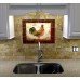 24 x 18 Art Mural Tumbled Marble Backsplash Rooster Tile #322   181682677227