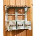 Rustic Wall Planter Chicken Wire Wood Metal Primitive Organizer Holder Farmhouse   153139119874