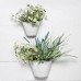 White Distressed WALL POCKETS- Planters - SET OF 2-Cottage Home Decor   132718590131
