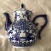 La Dolce Vita Blue Scroll BLUE FLOWER 2 Teapots Wall Pockets Hanging Decorations   112842650460