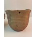 Vintage Mid Century Modern Studio Art Pottery Wall Pocket Vase Font Planter Pair   163095637289