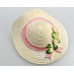 VTG Lady&apos;s Bonnet Wall Pocket with Applied Flowers Nostalgic Hat 20s 30s 40s   220934911918