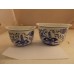 Pair Of Seymour Mann Handpainted Wall Pockets China Blue Porcelain   162966535861