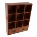 Vintage 9-Cube Wooden Display Shelf With 2 Drawers Desk Storage Organizer   173420762187