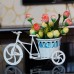 Cute Plastic Flower Vase Storage Home Wedding Decoration Bouquet Bike Basket   132674342407