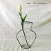 Minimalist Vase Flower Rack Nordic Abstract Black Lines Iron Dried Ornament Life   282777488209