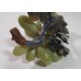 Vintage Jadite Carved Stone Alabaster Marble Green Grapes w/ Jade Colored Leaves   123299514491