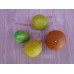 4pc Vintage Carved Alabaster Stone Fruit (2) Lemons Fig Orange   292663541915