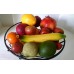 23 VINTAGE VINYL COLORFULL FRUITS with a METAL  BOWL HOLDER   323395867527