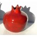 Lovely Red Pomegranate Fruit Figurine, Pottery Art Hand Made Jewish Judaica Gift   361051490921
