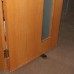 Black Rubber Stainless Steel Door Stop Stopper Door Wedge Safety Doorstop   131557493230