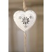 2 x Hearts White Rustic Hanging Home Decor Hanger Homewares Gift 45cms BRAND NEW   182710902628