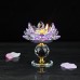 Buddhist Lotus Flower Crystal Tealight Candle Holders Candlestick Artwork Craft   332509723576
