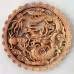ART ! CHINESE HAND CARVED DRAGON STATUE CAMPHOR WOOD PLATE WALL SCULPTURE NR   132531838288