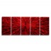 Red Contemporary Metal Wall Art Sculpture - Handpainted Decor by Jon Allen 718117179471  351652490374