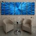 Modern Abstract Metal Wall Sculpture Art Painting Home Decor Design Teal Aqua   161053195869