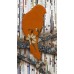 Large 3D Bird + Branch Colorful Wall Sculpture Newspaper & Fabric Woven 54" Long 691038405488  292117303537