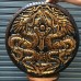 23"Pair of Dragons Teak Wood Carved thick Handicraft Art Collectibles Wall Decor   123052402631