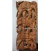 2 pcs Teak Wood Thai Hand Carved Home Decor Wall 8 x 18 inches 3 elephants   222553827758