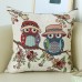 Vintage Owl Cotton Linen Pillow Case Sofa Waist Throw Cushion Cover Home Decor    253251524291