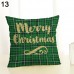 Merry Christmas Linen Pillow Cushion Cover Throw Case Sofa Home Car Decor Health   222722453029