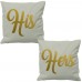 HIS AND HERS CUSHION COVERS VALENTINES DAY COUPLES PARTNERS WEDDING GIFT LOVERS   162870013544