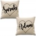 LOVE HEARTS NAME CUSHION COVER IN GOLD PRINT COUPLES PARTNERS VALENTINE LOVERS   162865401104
