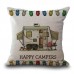 Ornate HAPPY CAMPERS Sofa Waist Throw Cushion Cover Home Decor Pillow Case   162723397406