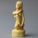 5.31" Boxwood HANDWORK CARVING STATUE Lady being in love Naked Nude Woman Model   282776594810
