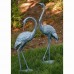 Cast Aluminum Crane Pair Statues Verdigris Finish 695634400304  401555005642