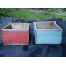 Vintage Chippy Drawers Wooden Red White Blue Lot 4 Shabby Chic   183342234694