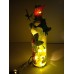 Handmade Lighted Decorated Bottle Monkey and Tiger in a Tree with Leaves   183334938450