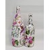 Decoupage Upcycled Glass Decorative Bottles, Magnolia Flowers 13" & 10"   183330969263
