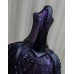 PRESSED GLASS VINEGAR CRUET-Highly Decorated-Swirl Pontil Mark-Dark Amethyst-c18   253811527871