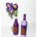 Purple Wine Bottles Home Design Iris Floral Upcycled Bottles Handcrafted   332500684512