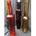 Glass Bottles Set of 4 13” Purple, Amber, Yellow-Gold and Green Transparent   142896606093